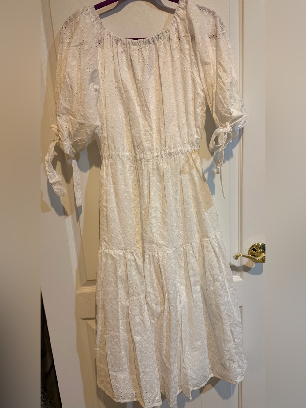 NWT Free People Eliza Faulkner Jolen White Eyelet Dress - Picture 6 of 7